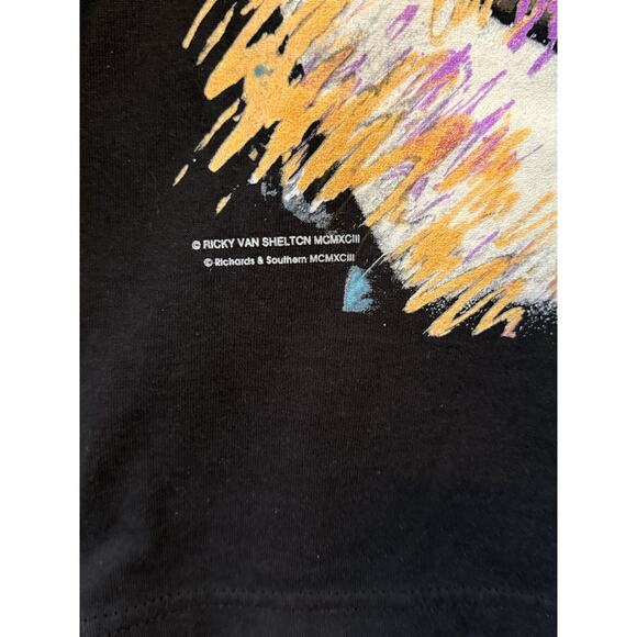 Ricky Van Shelton Band Concert Tee T-Shirt Size M 90's Vintage - Picture 2 of 6